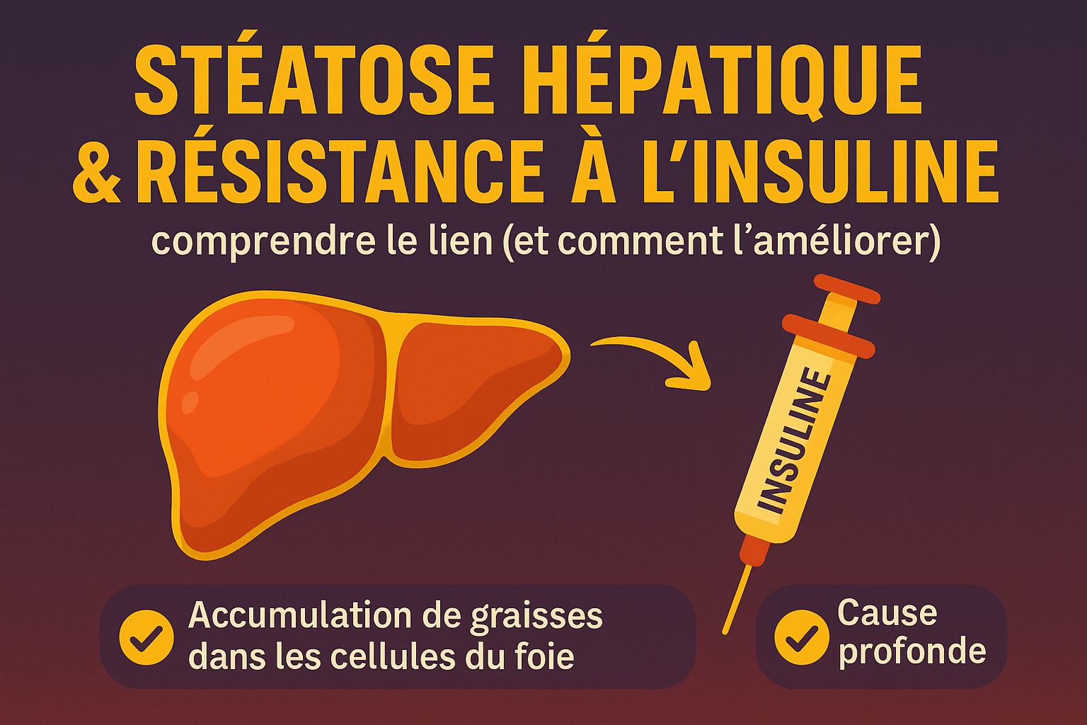 Schéma stéatose hépatique et signaux métaboliques