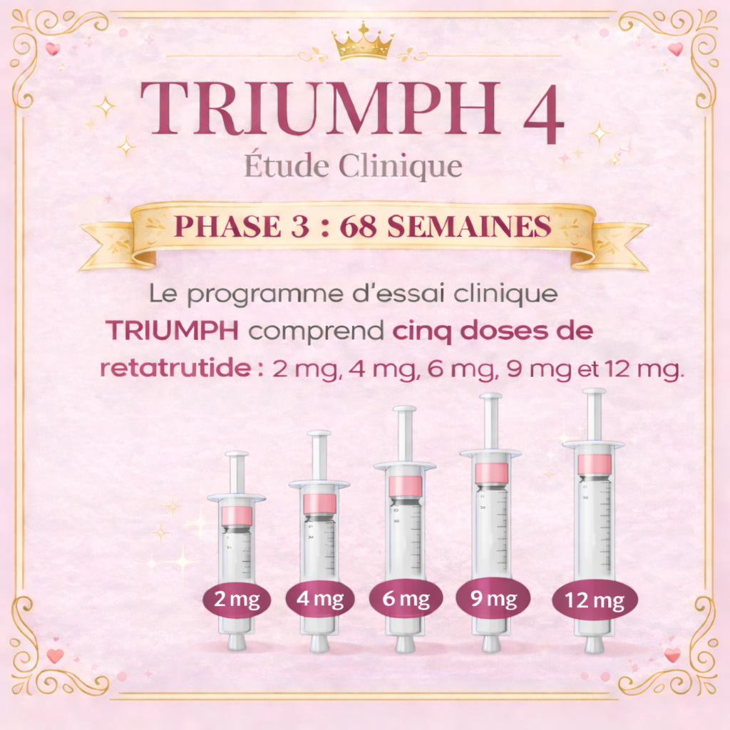 Protocole de montée en dose Retatrutide TRIUMPH-4 — 2mg à 12mg