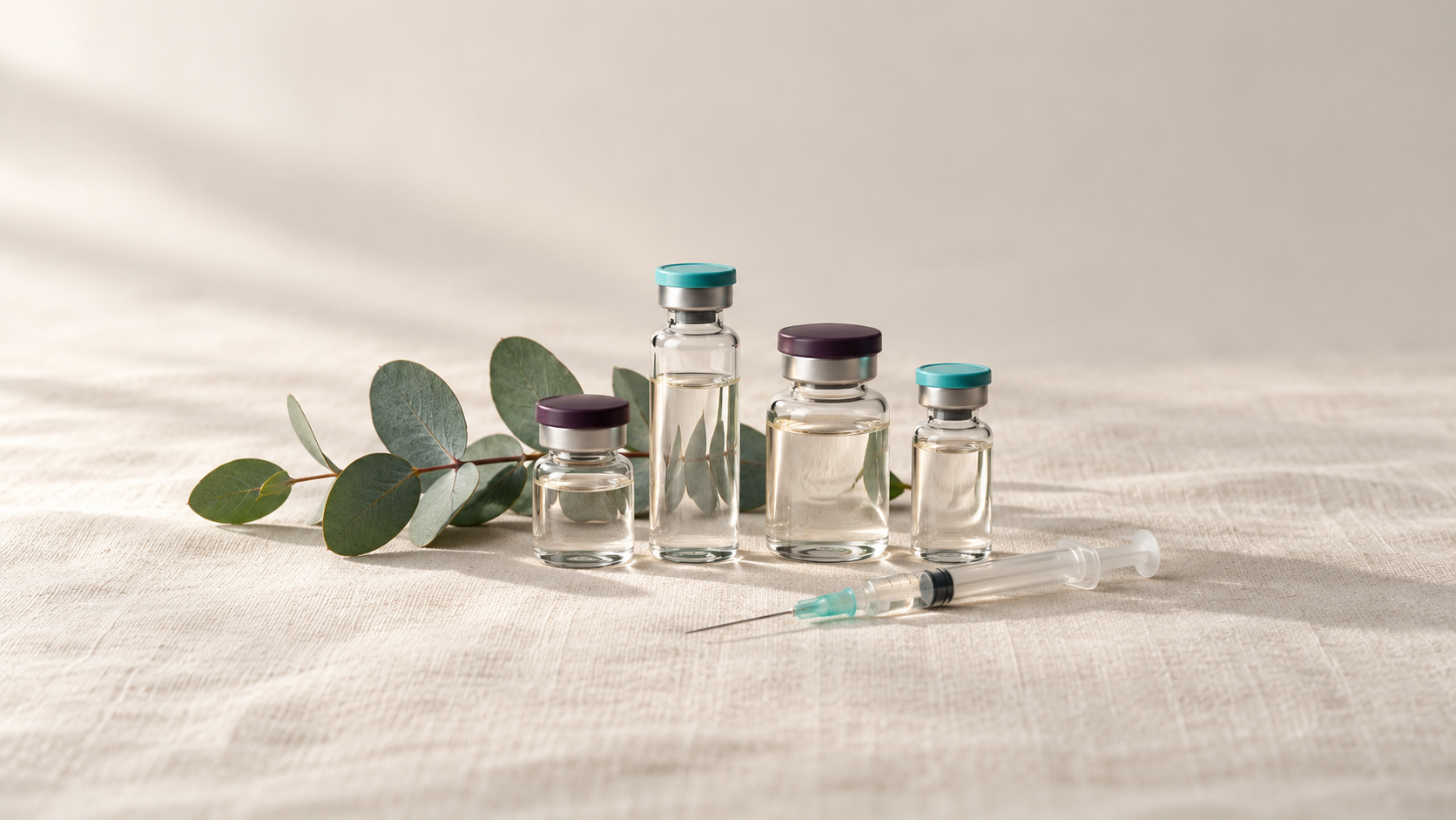 Flacons de peptides étudiés pendant la périménopause