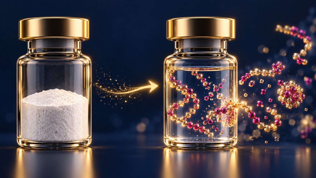 Conservation des peptides : du lyophilisat en poudre à la solution, où les peptides peuvent s'agréger
